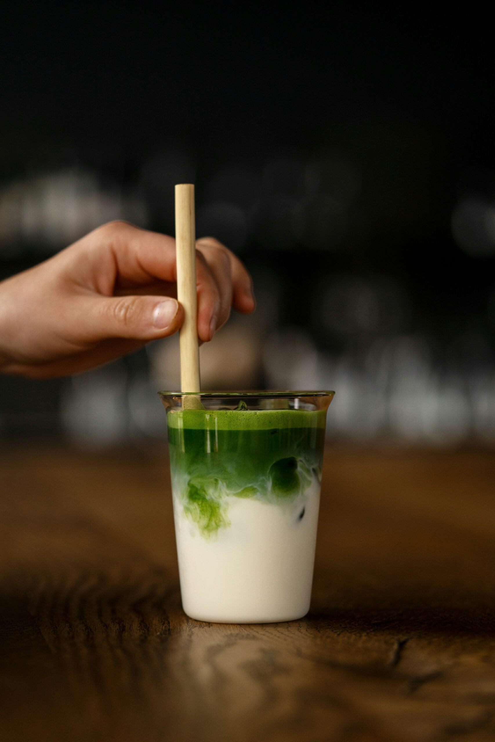 Matcha latte art