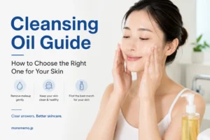 Woman applying cleansing oil with guide on choosing the best cleansing oil for your skin