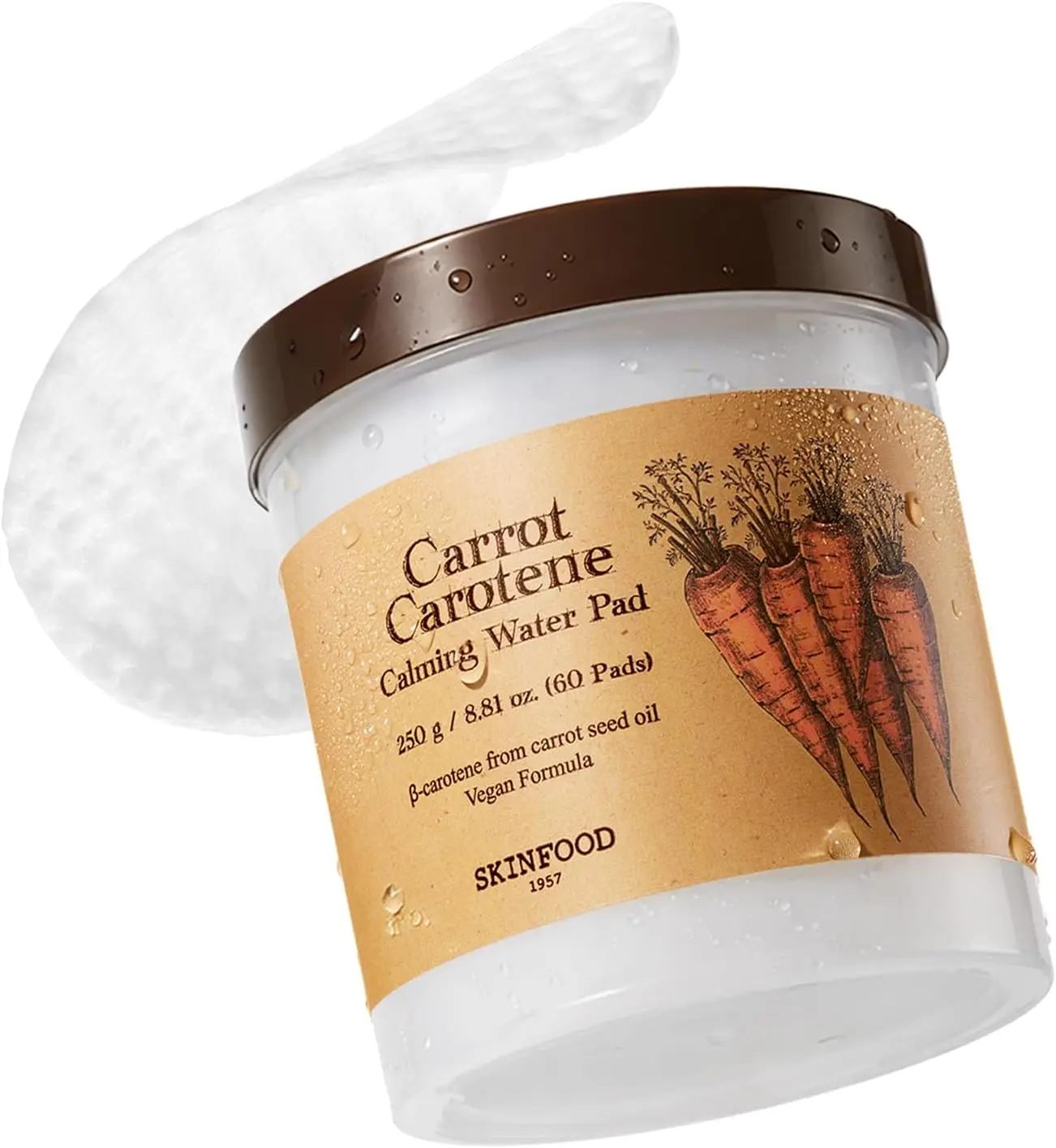 SKINFOOD Carrot Carotene Calming Water Pad for sensitive and dehydrated skin