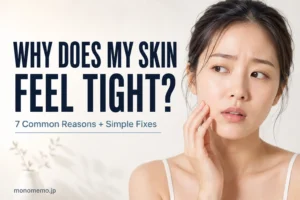 Woman with tight skin after skincare – common causes and simple fixes